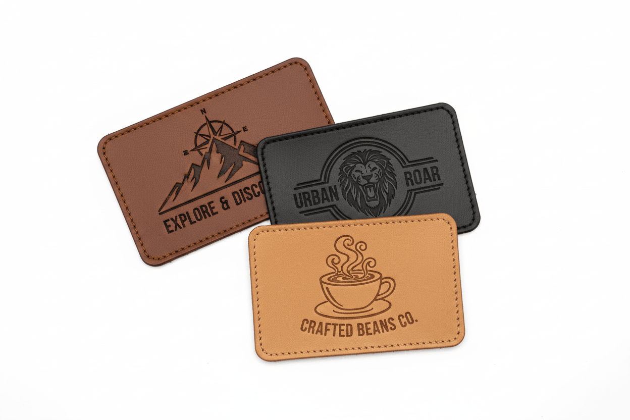 Custom Laser Engraved Leather Patch - 845 Print Co.