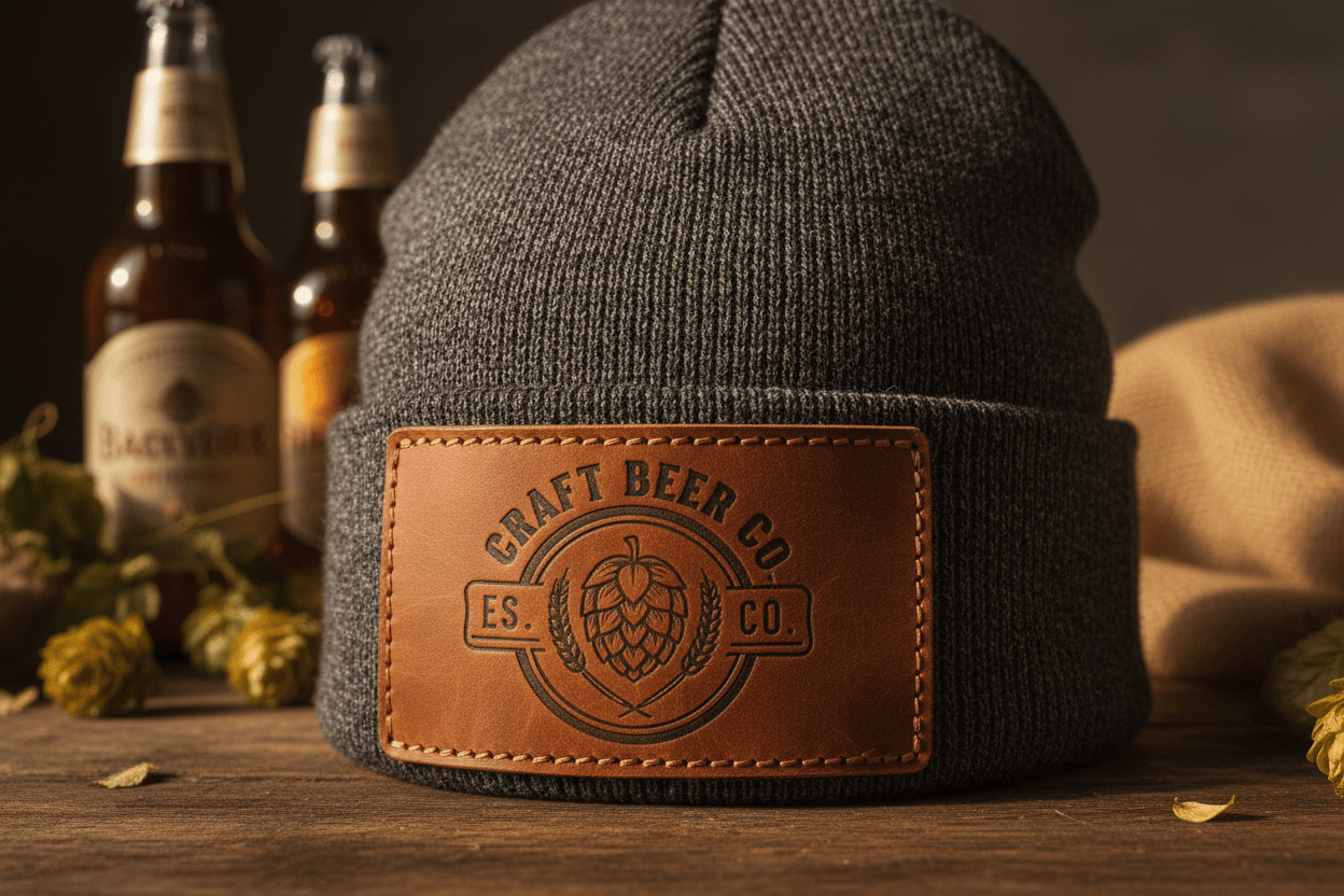 Custom Laser Engraved Leather Patch - 845 Print Co.