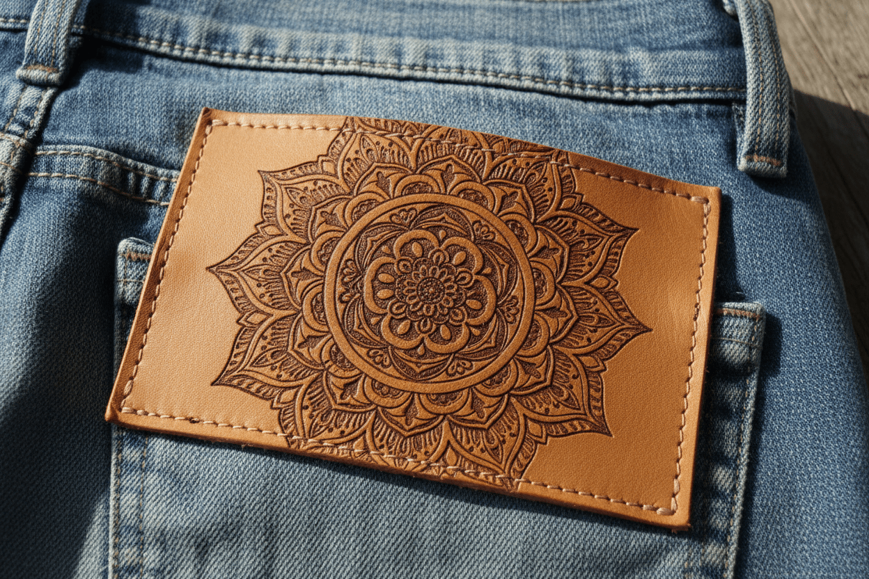 Custom Laser Engraved Leather Patch - 845 Print Co.