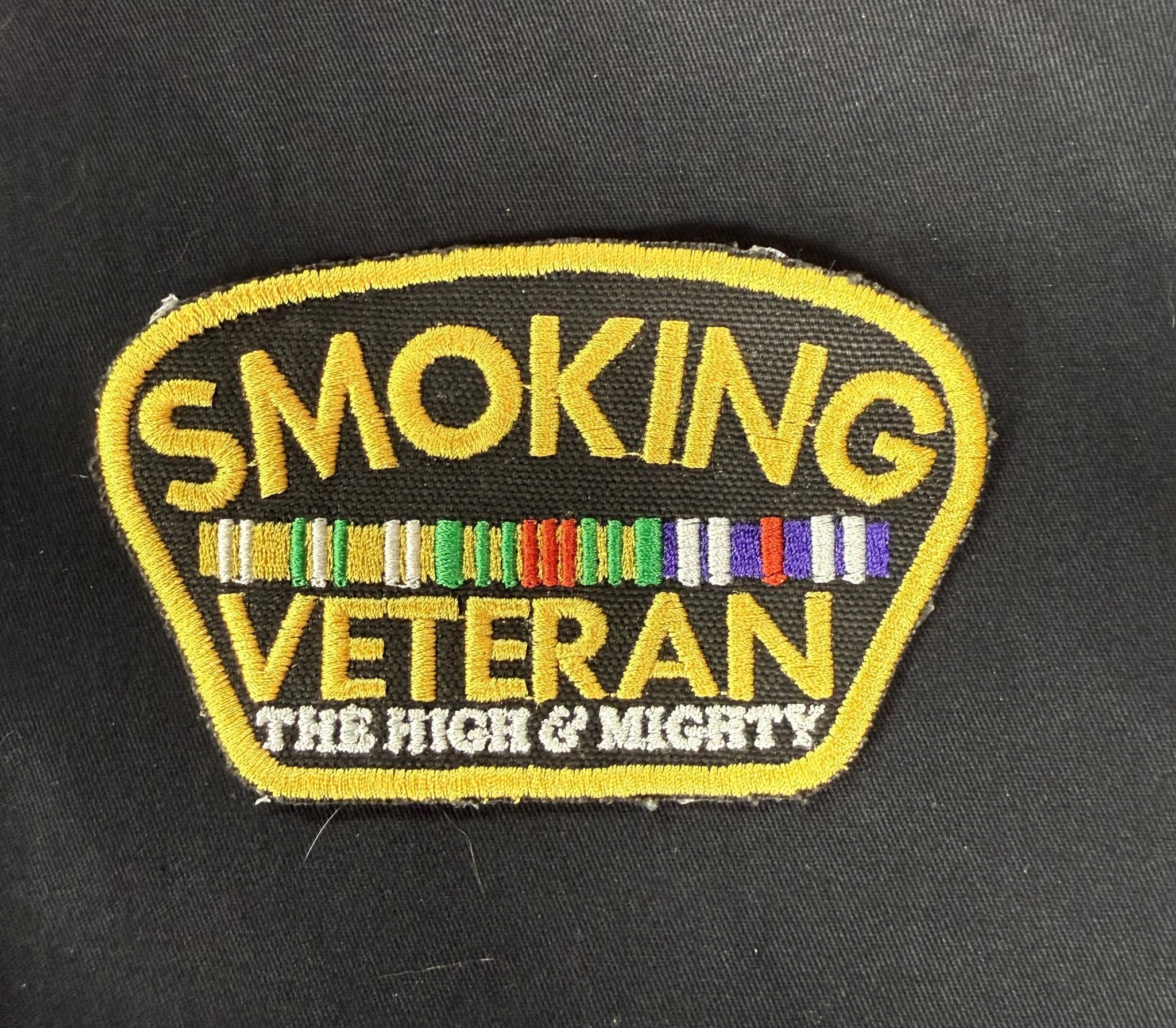 Image of Smoking Veteran Embroidered Patch | Biker Patch - 845 Print Co.