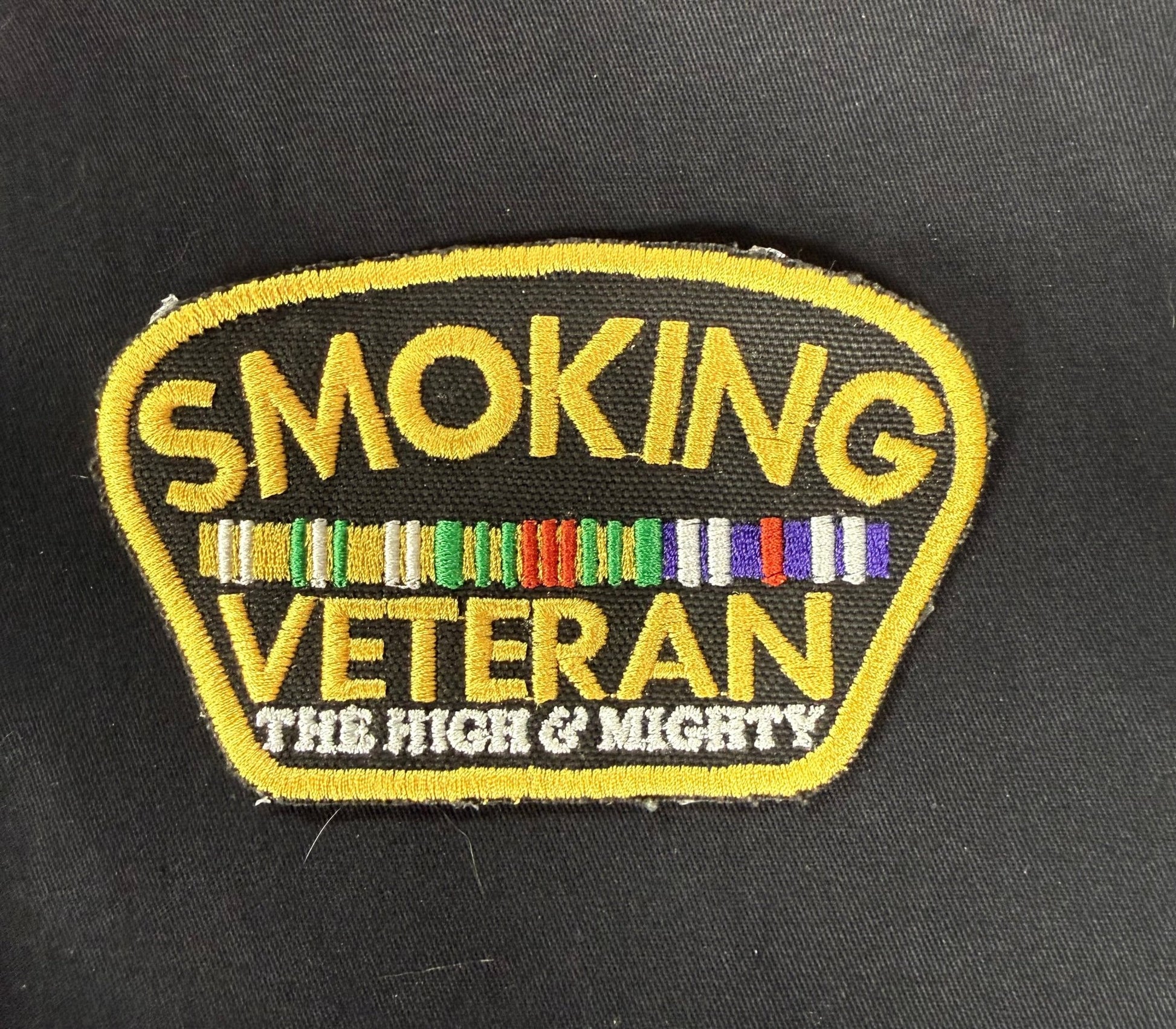 Smoking Veteran Embroidered Patch | Biker Patch - 845 Print Co.