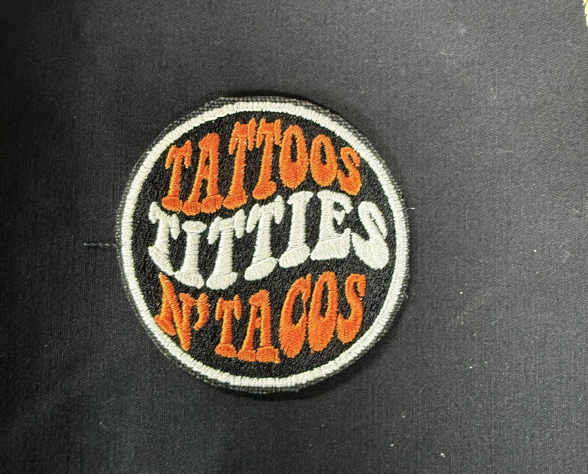 Image of Tattoos Tacos Titties Embroidered Patch | Biker Patch - 845 Print Co.